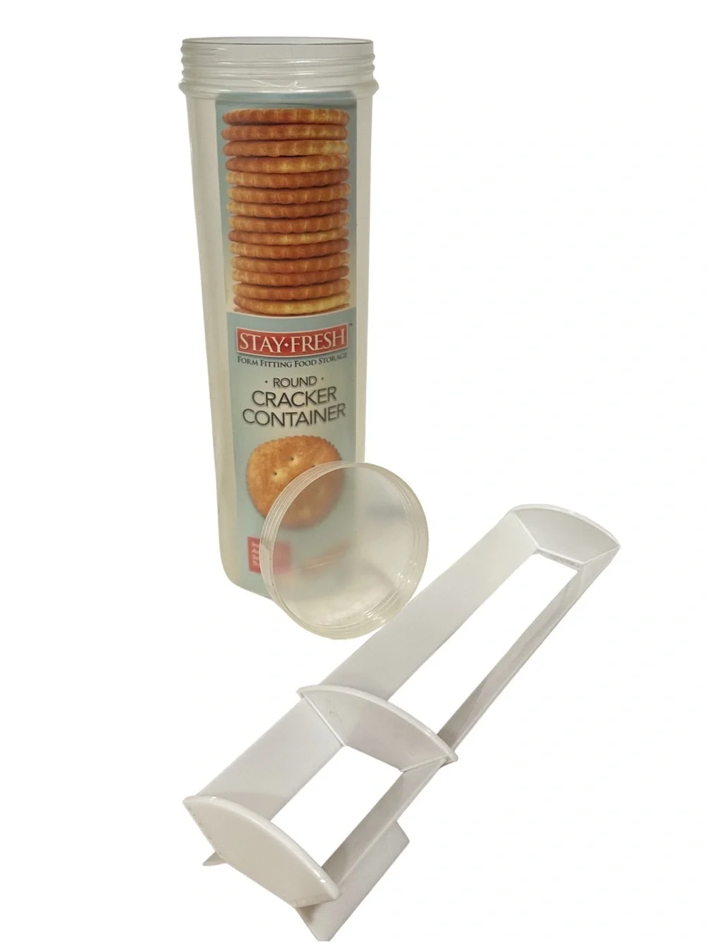 NEW The Container Store Stay Fresh Clear Round Cracker Container Discontinued